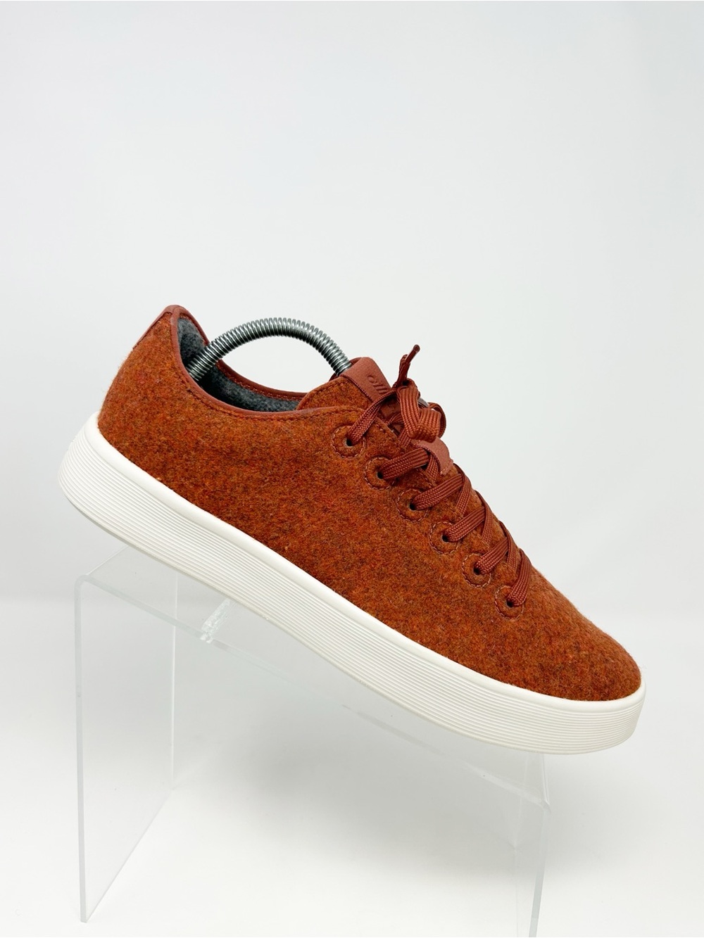 Allbirds Wool Cruiser Low Top Lace-Up Sneakers Terracotta Orange Size 9 *SAMPLE*